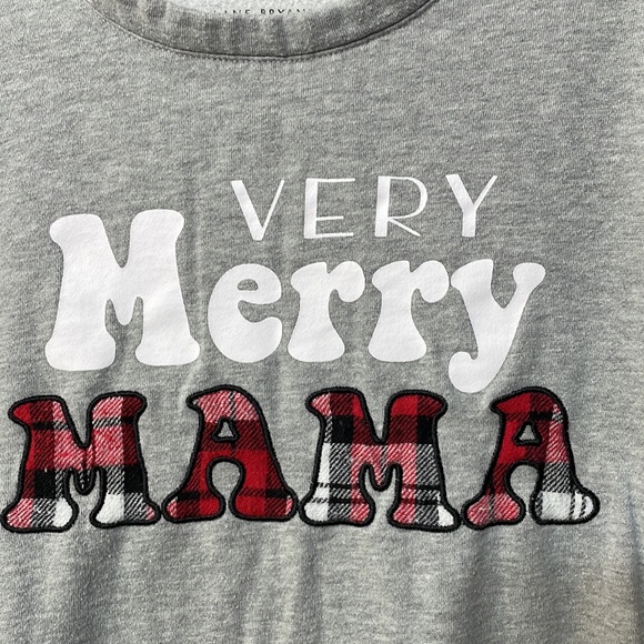 LANE BRYANT UGC Women’s Size 18/20 VERY MERRY MAMA Gray Coordinating Sweatshirt - Picture 3 of 10